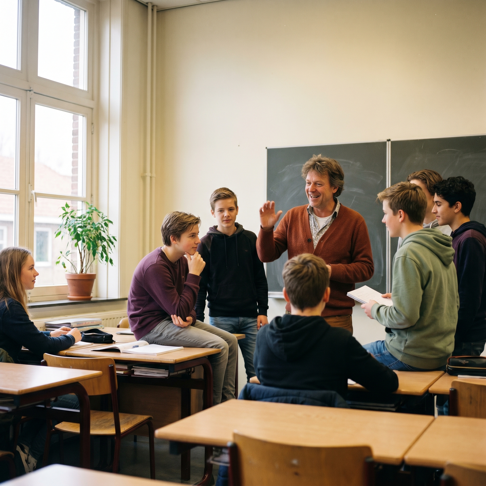 Jeugdtrainer bereidt een training voor